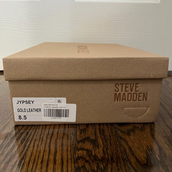 Steve Madden Jypsey Gold Leather Strappy Heels | Size 8.5 - Picture 7 of 7